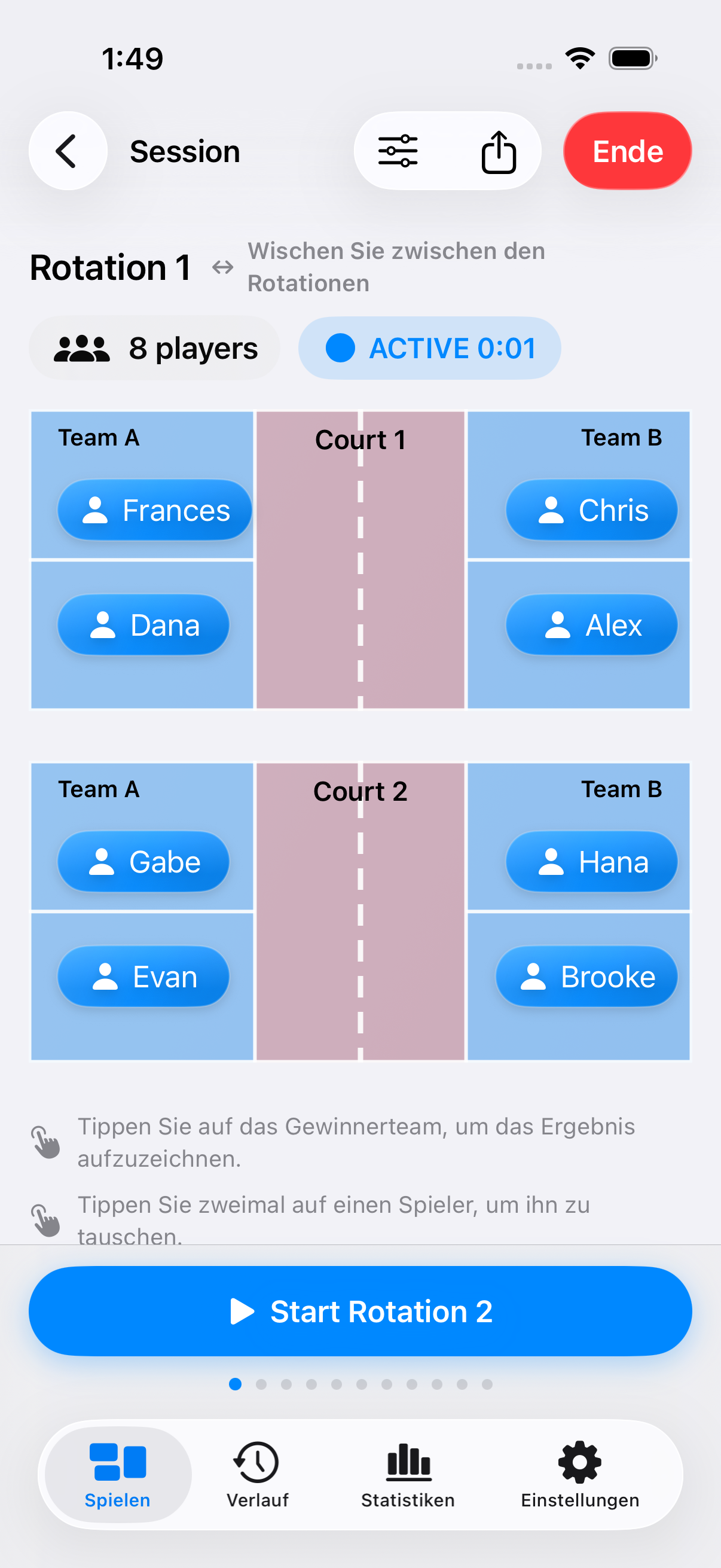 Klare Court‑Zuweisungen